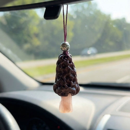 Morel Rearview Mirror Figurine